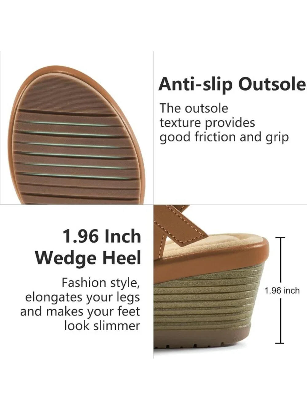 Stylish Women's Wedge Sandals - Comfortable Platform Casual & Wedding Shoes 2026